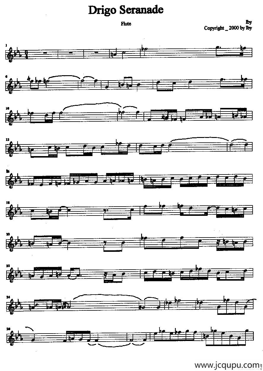 Drigo serenade（德利果小夜曲）简谱