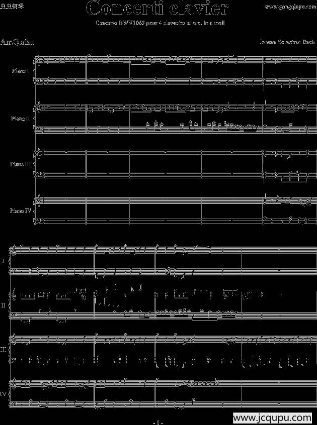 Concerti clavier.简谱