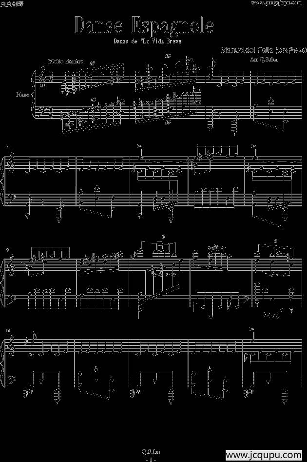 Danse Espagnole简谱