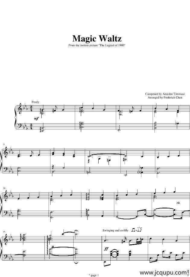 Magic Waltz简谱