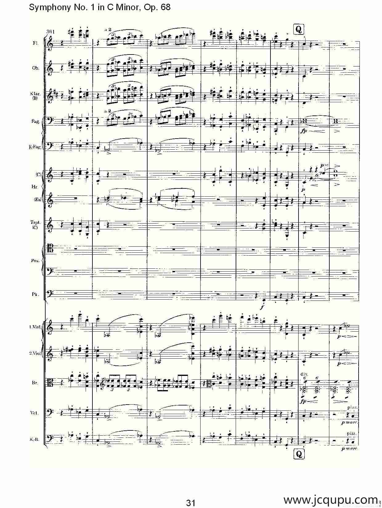 C小调第一交响曲, Op.68 第四乐章（二）简谱