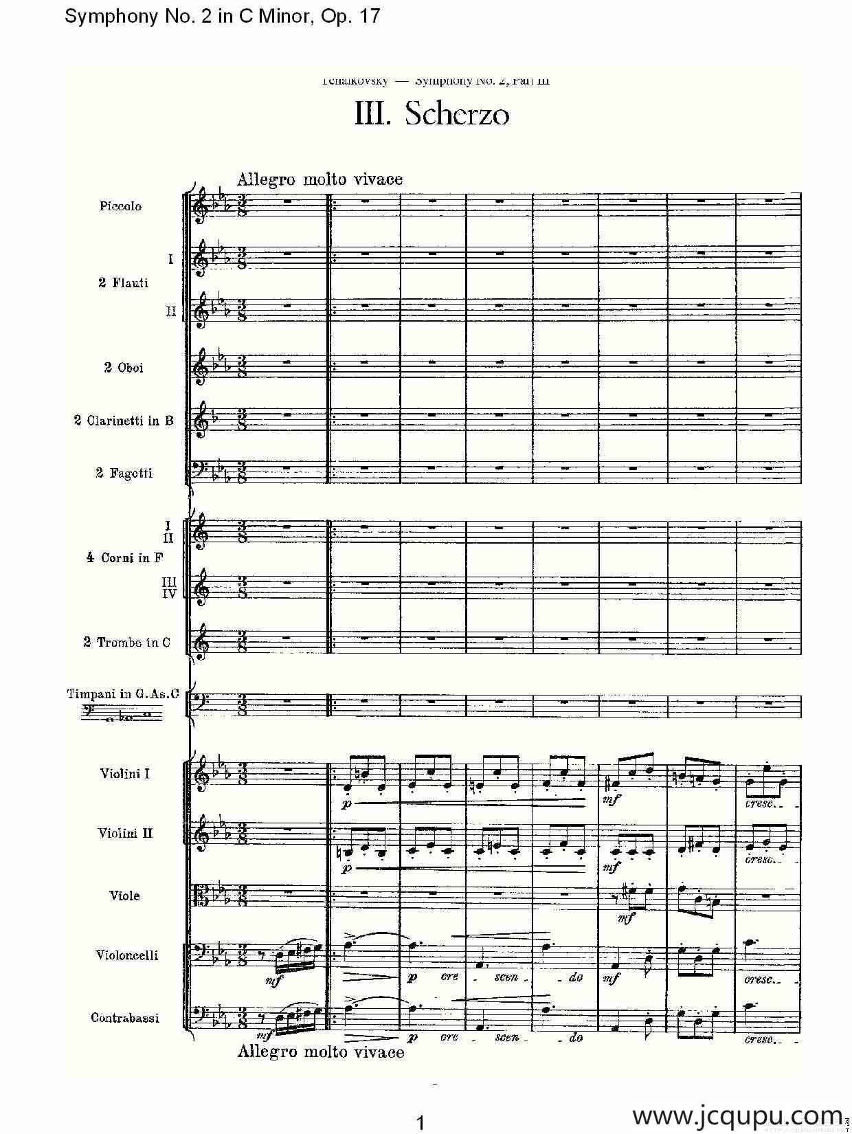 Symphony No. 2 in C Minor, Op. 17 C小调第二交响曲,简谱