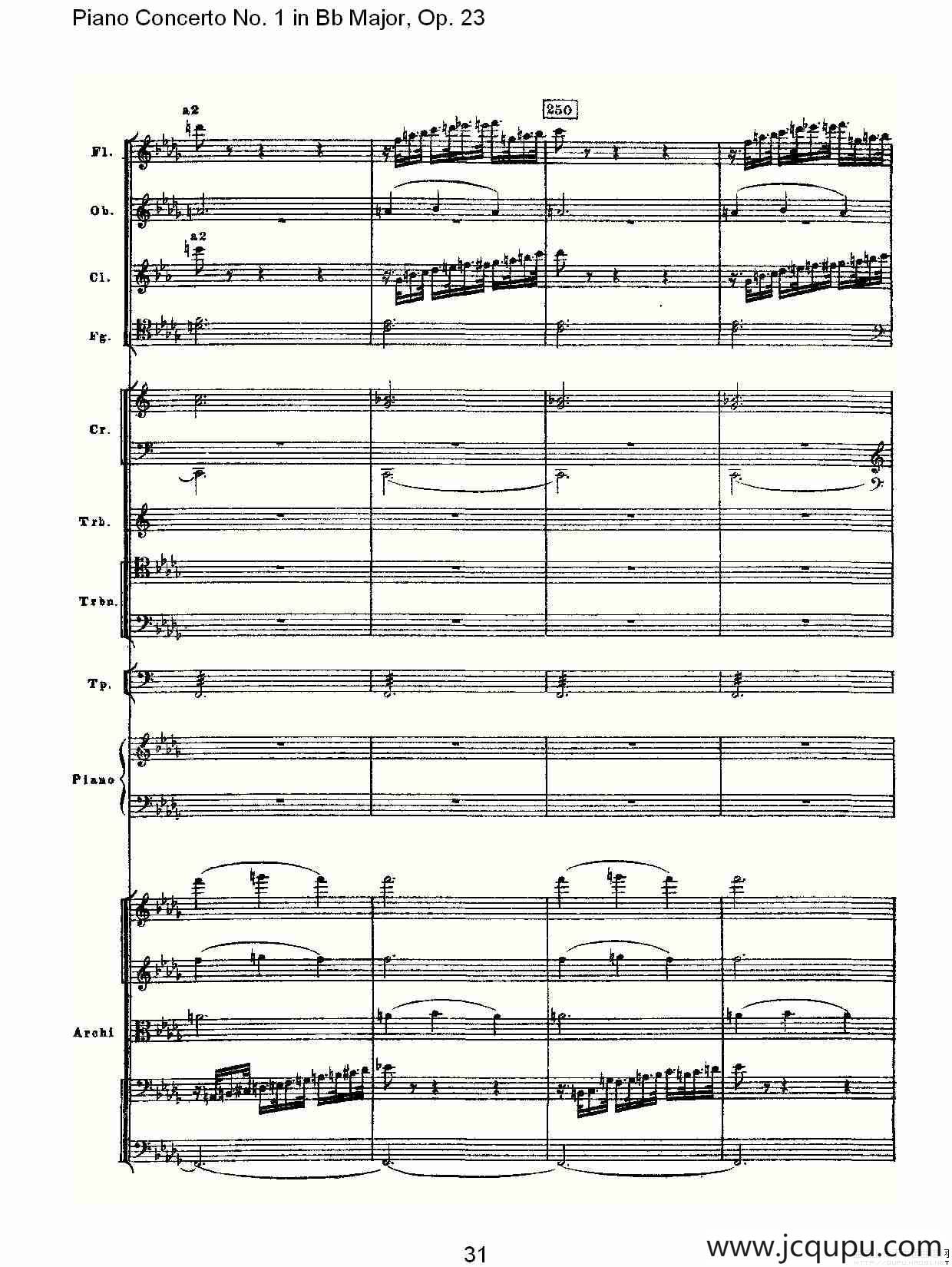 Bb大调第一钢琴协奏曲,Op.23第三乐章（二）简谱