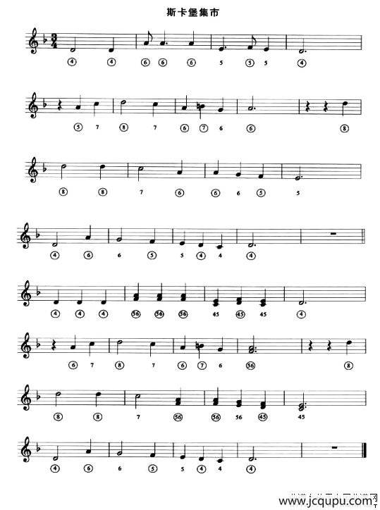 斯卡堡集市简谱