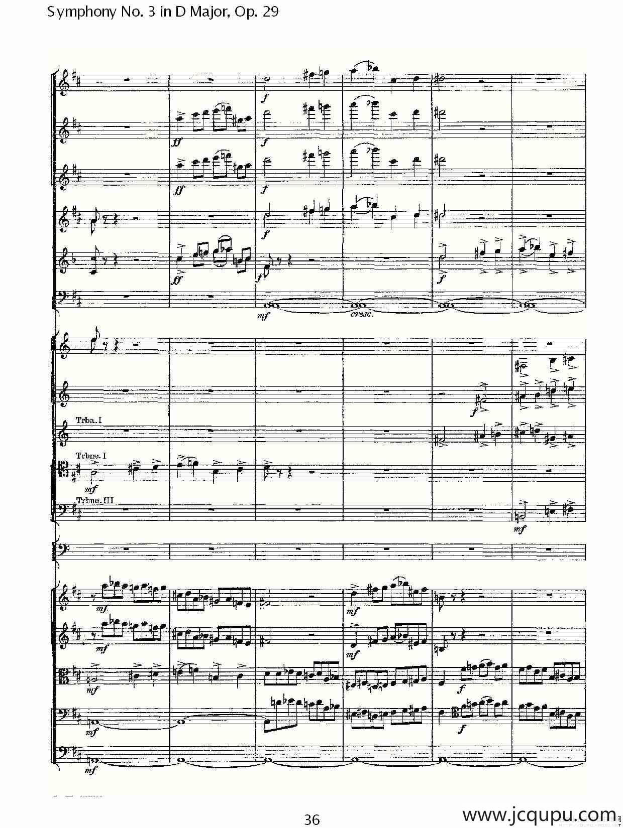 D大调第三交响曲, Op.29 第一乐章（二）简谱