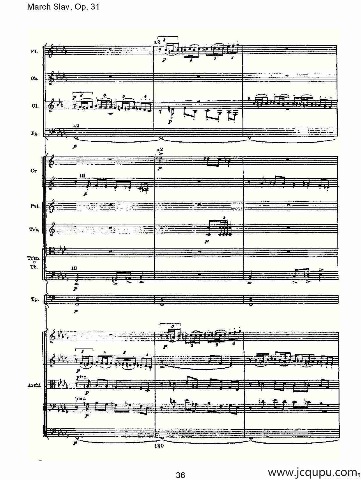 March Slav, Op.31 斯拉夫进行曲，Op.31（二）简谱