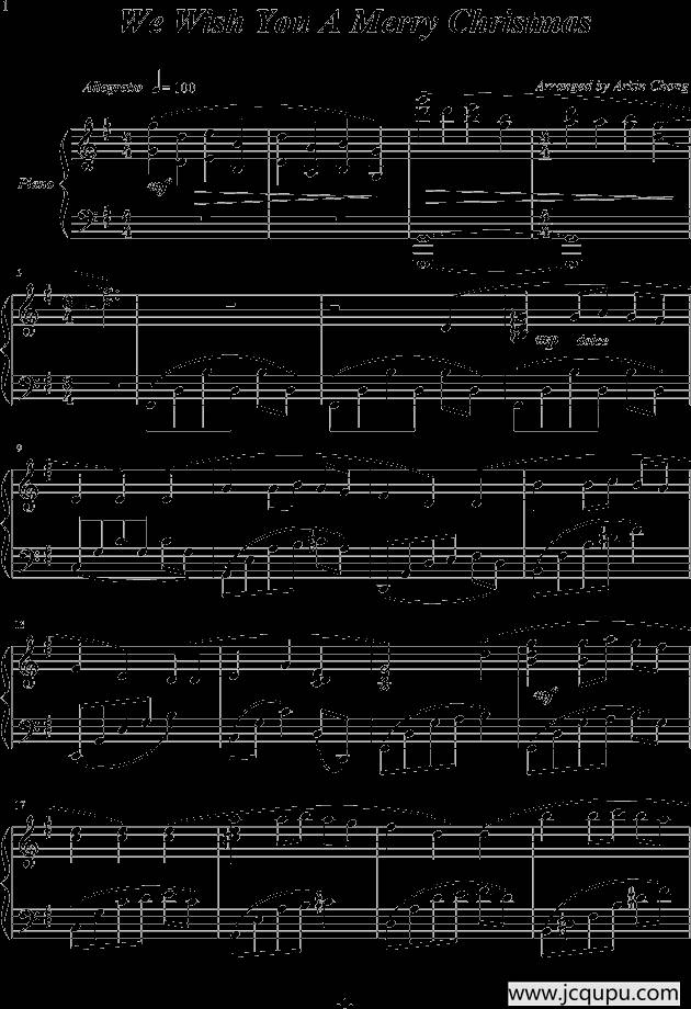 We Wish You A Merry Christmas简谱