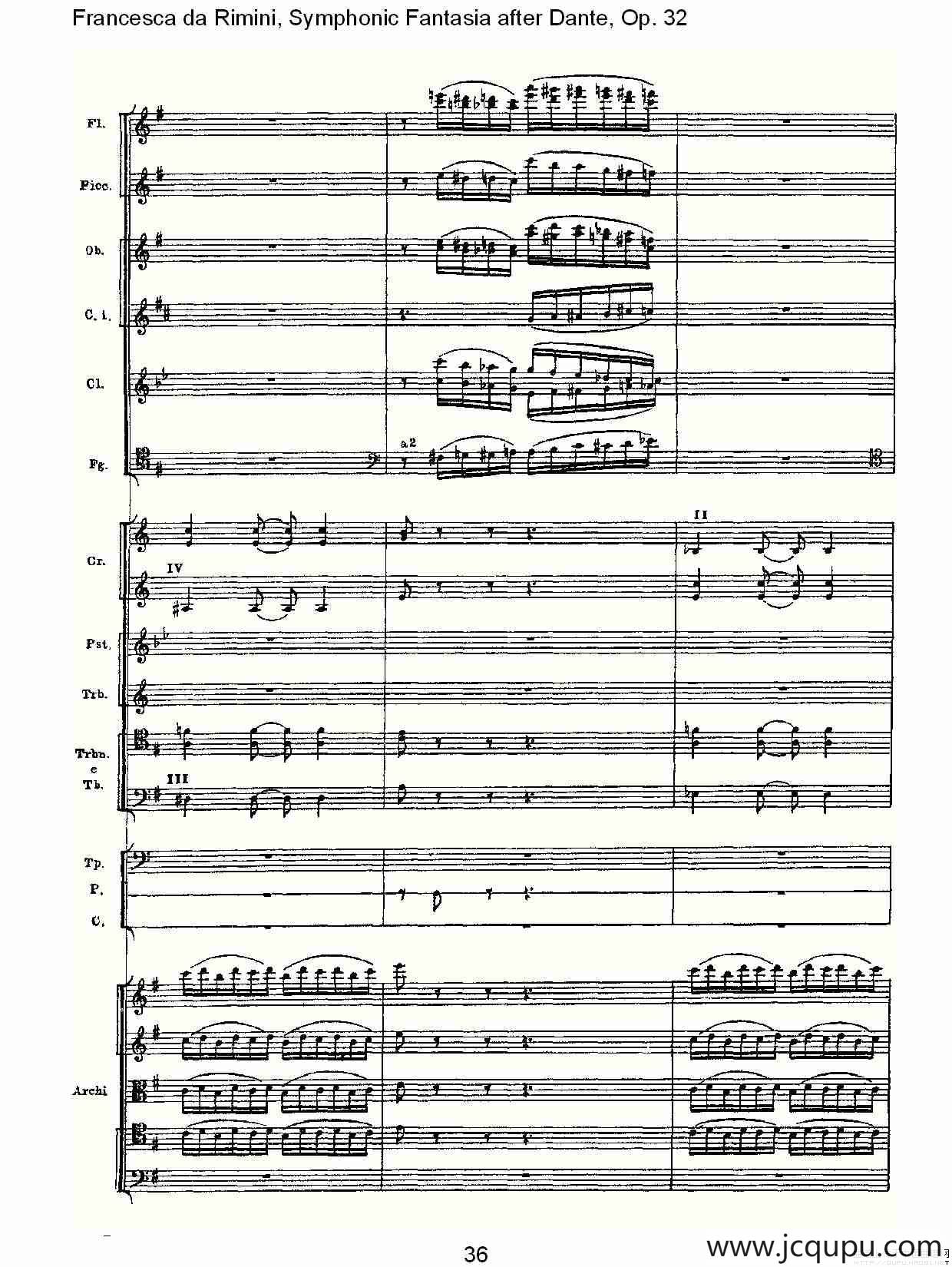 Francesca da Rimini, 但丁幻想曲Op.32 第一部（二）简谱