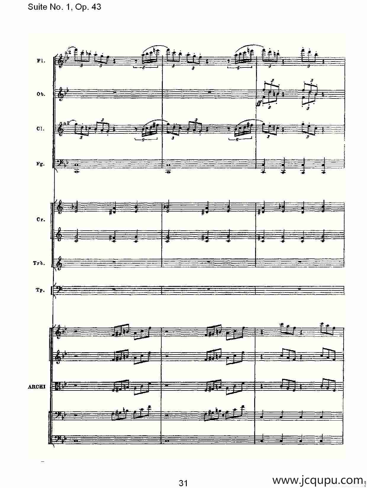 Suite No.1, Op.43 第一套曲,Op.43第五乐章（二）简谱