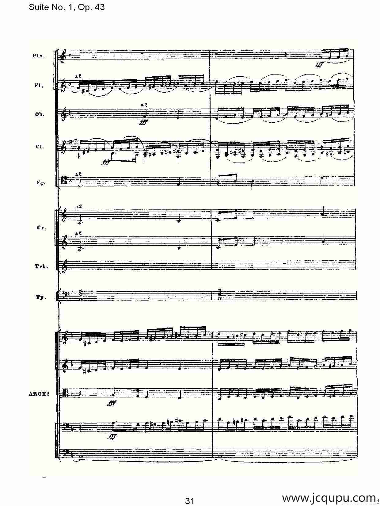 Suite No.1, Op.43 第一套曲,Op.43第一乐章（二）简谱