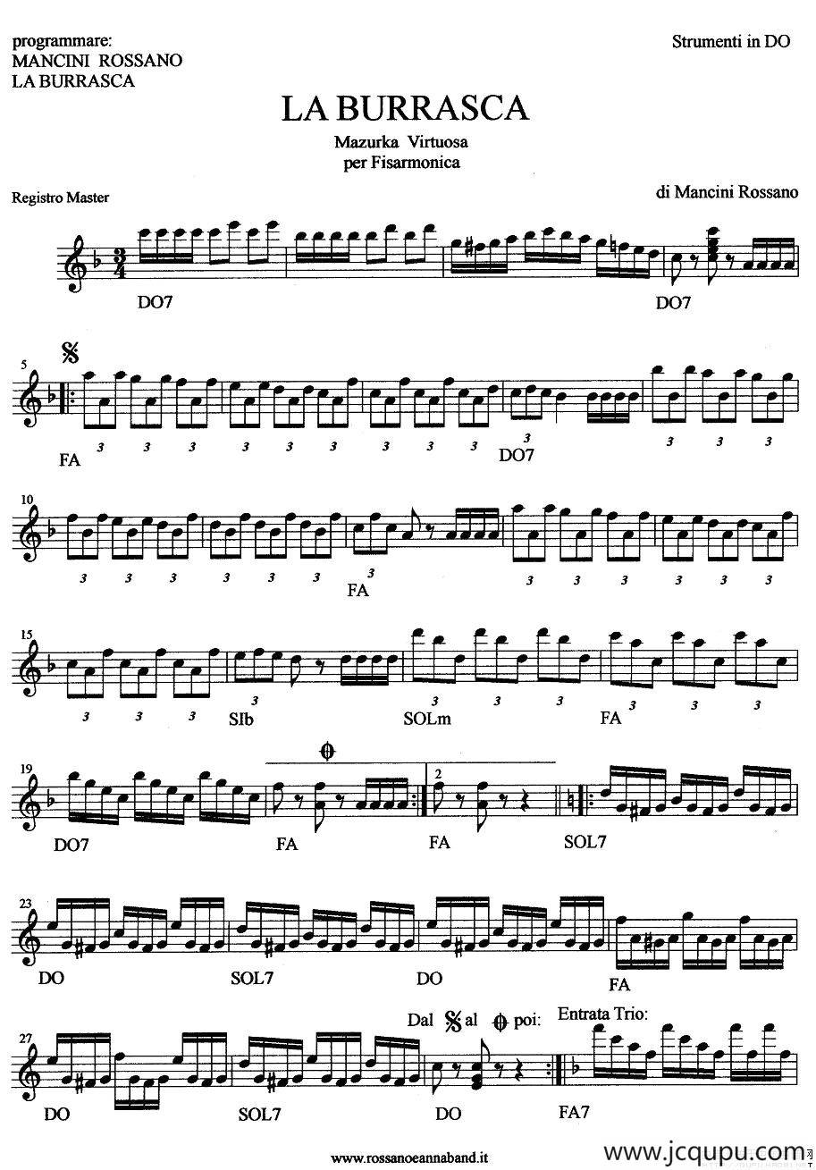 La Burrasca简谱