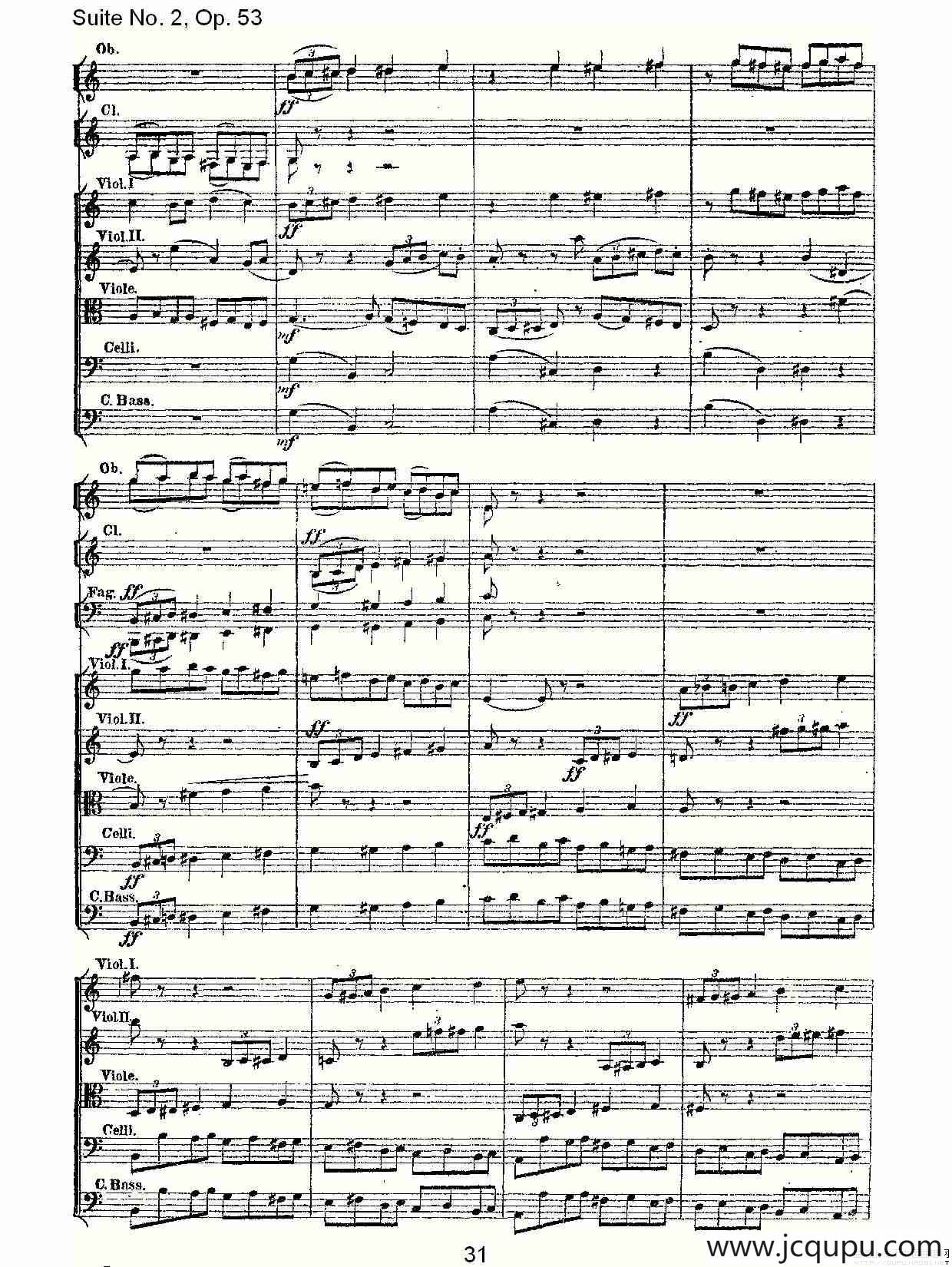 Suite No. 2, Op.53 第二套曲,Op.53第一乐章（二）简谱