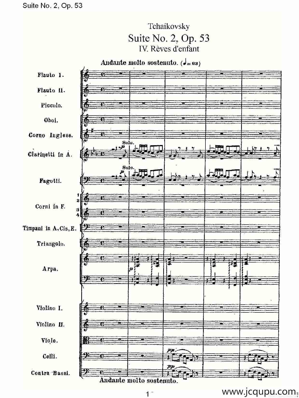 Suite No. 2, Op.53 第二套曲,Op.53第四乐章简谱