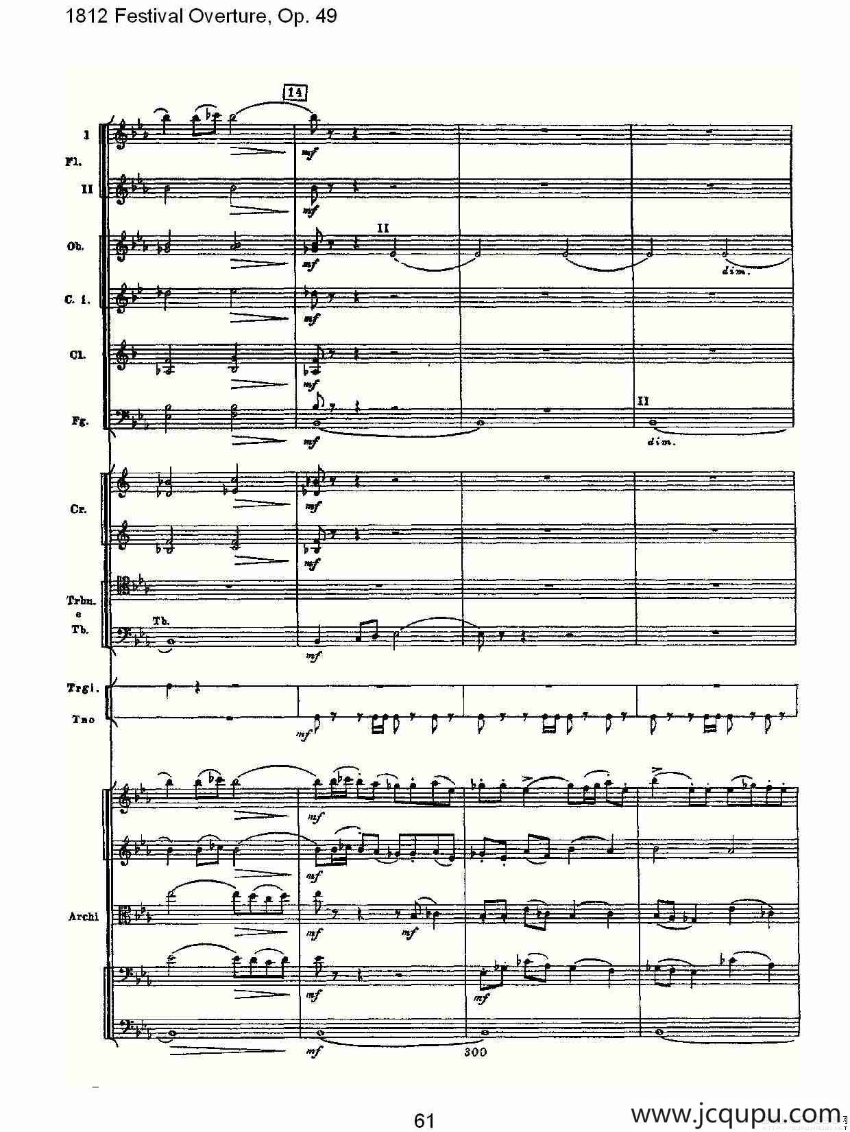 1812 Festival Overture,Op.49 1812欢庆序曲,Op.49（三）简谱