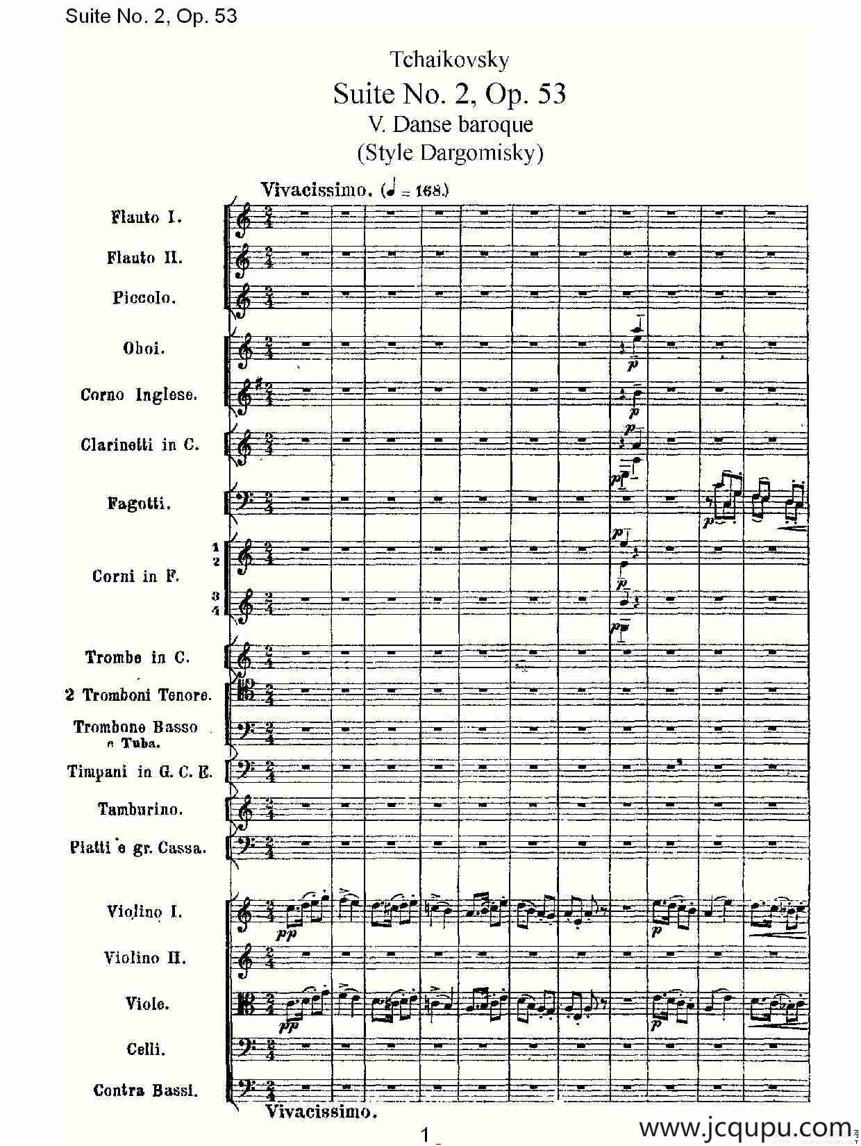 Suite No. 2, Op.53 第二套曲,Op.53第五乐章简谱