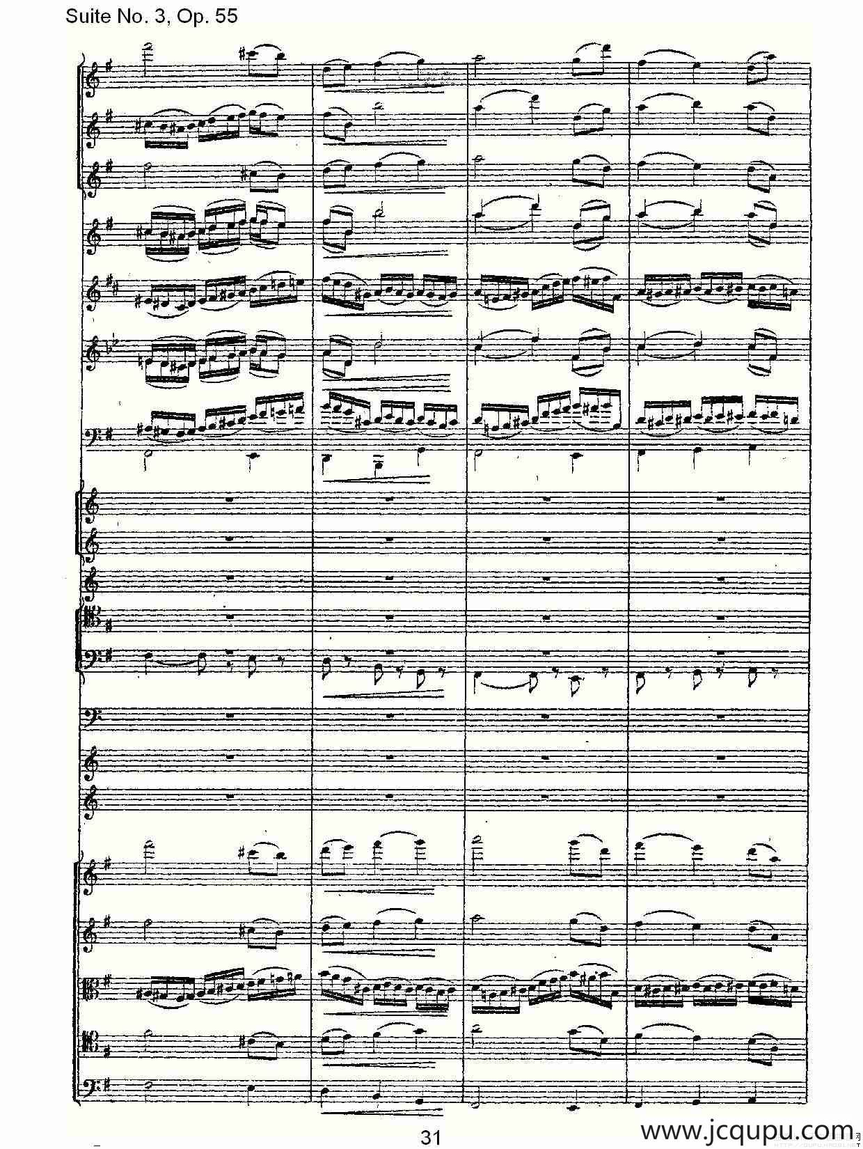 Suite No. 3, Op.55 第三套曲,Op.55第四乐章第二部（二）简谱