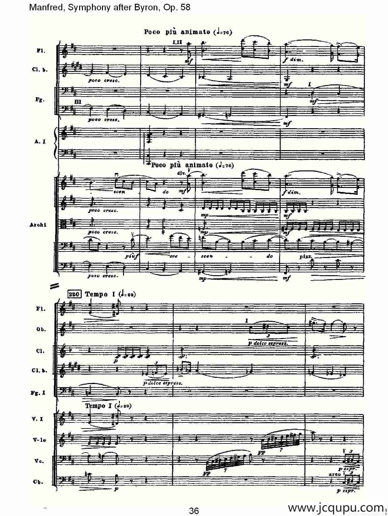 Manfred, Symphony after Byron, Op.58第一乐章（二）简谱