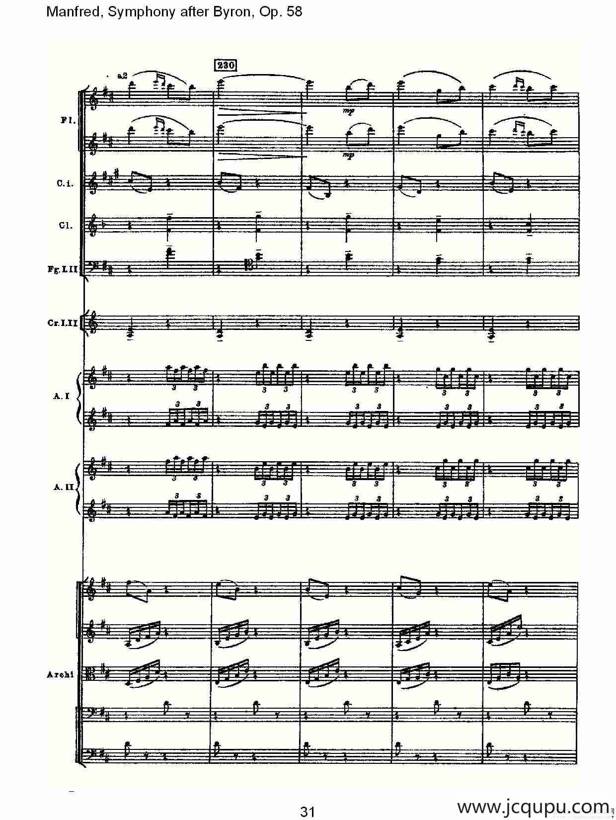 Manfred, Symphony after Byron, Op.58第二乐章（二）简谱