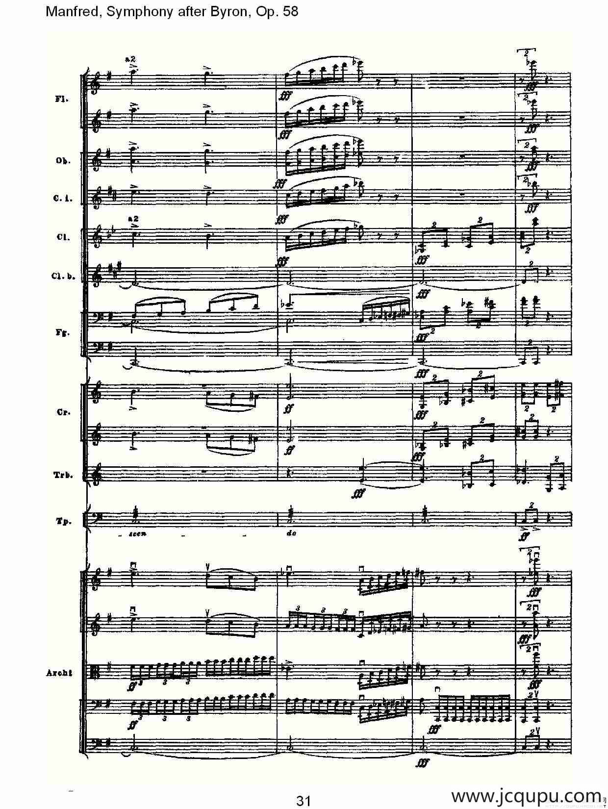 Manfred, Symphony after Byron, Op.58第三乐章（二）简谱