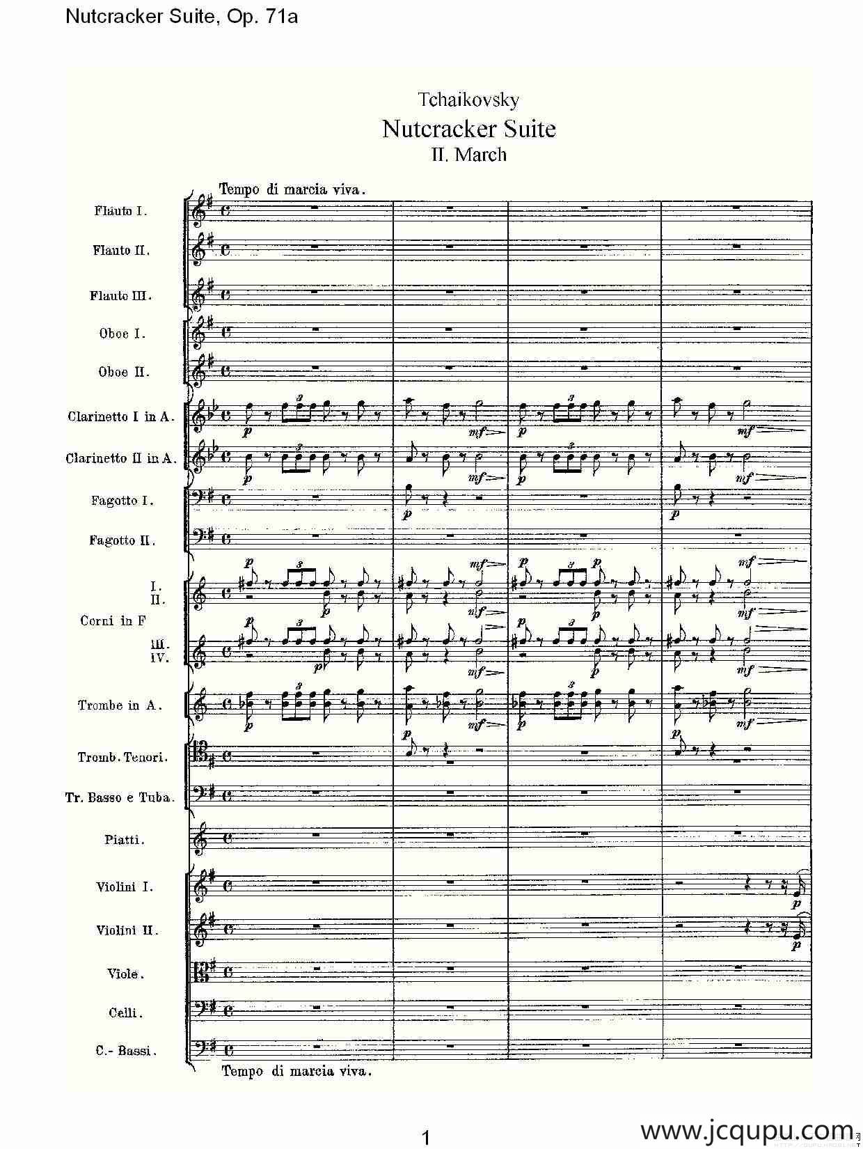 Nutcracker Suite, Op.71a（胡桃夹套曲，Op.71a 第二章）简谱