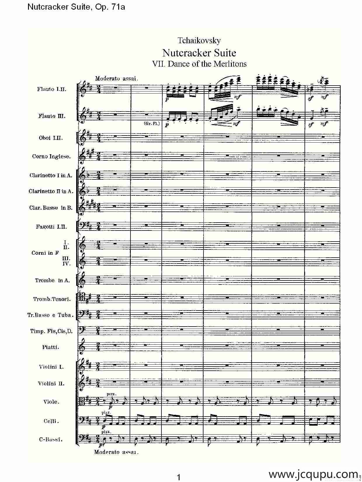 Nutcracker Suite, Op.71a（胡桃夹套曲，Op.71a 第七章）简谱