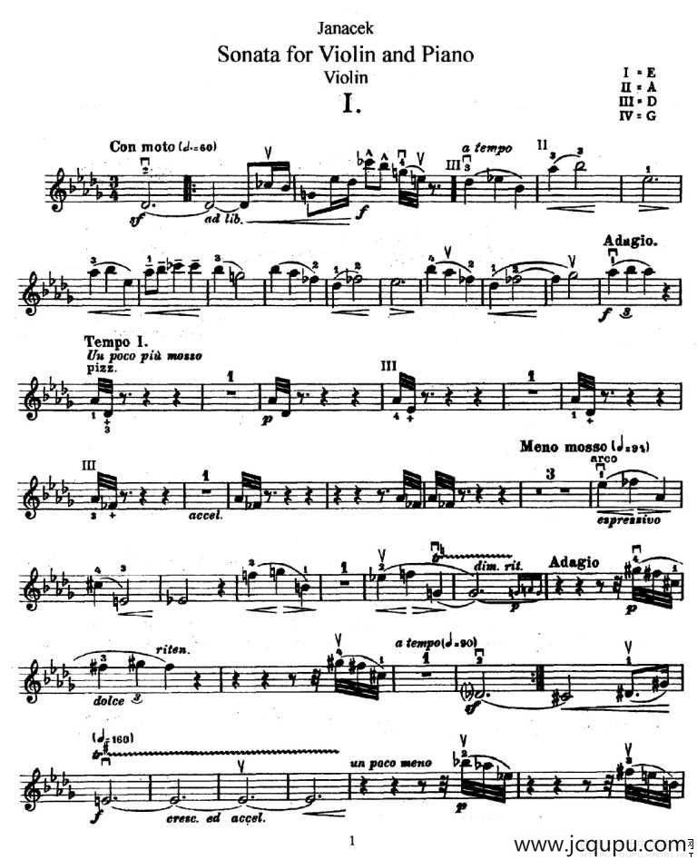 Sonata for Violin and Piano（奏鸣曲）简谱