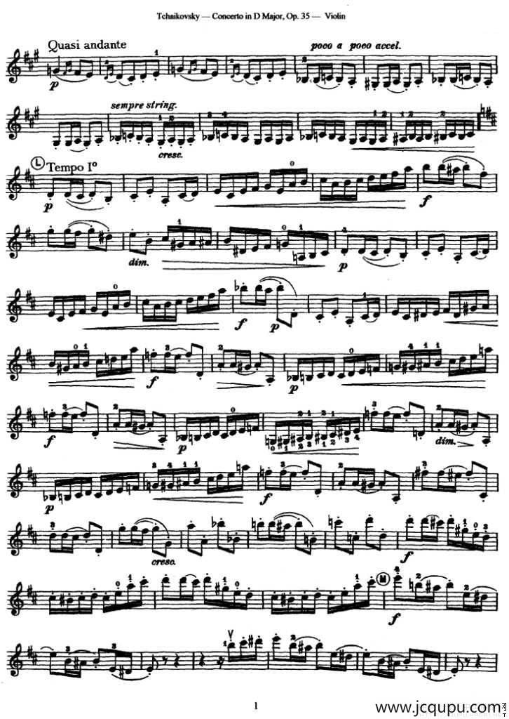 Concerto in D Major.Op.35简谱
