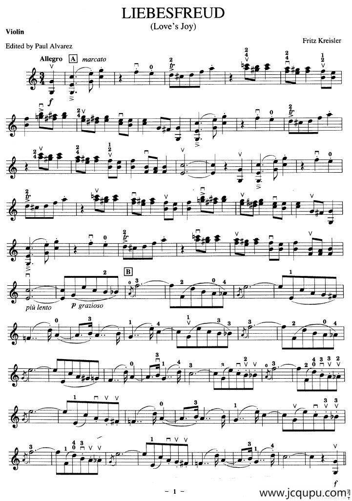 LIEBESFREUD（Love's Joy ）简谱