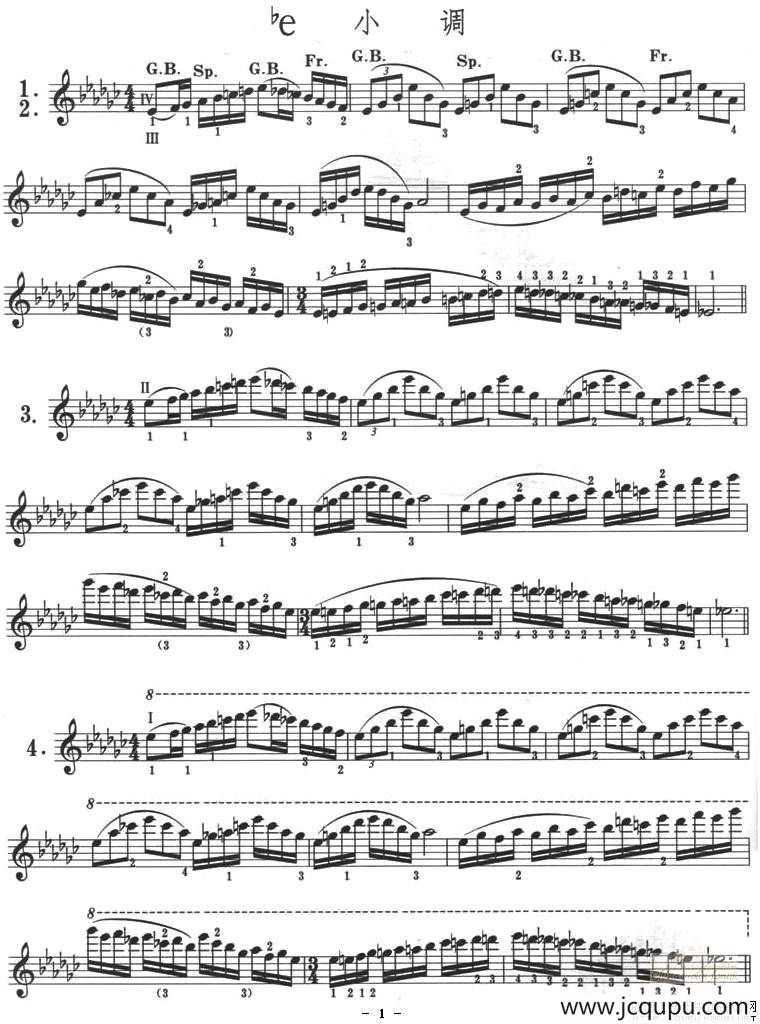 be小调简谱