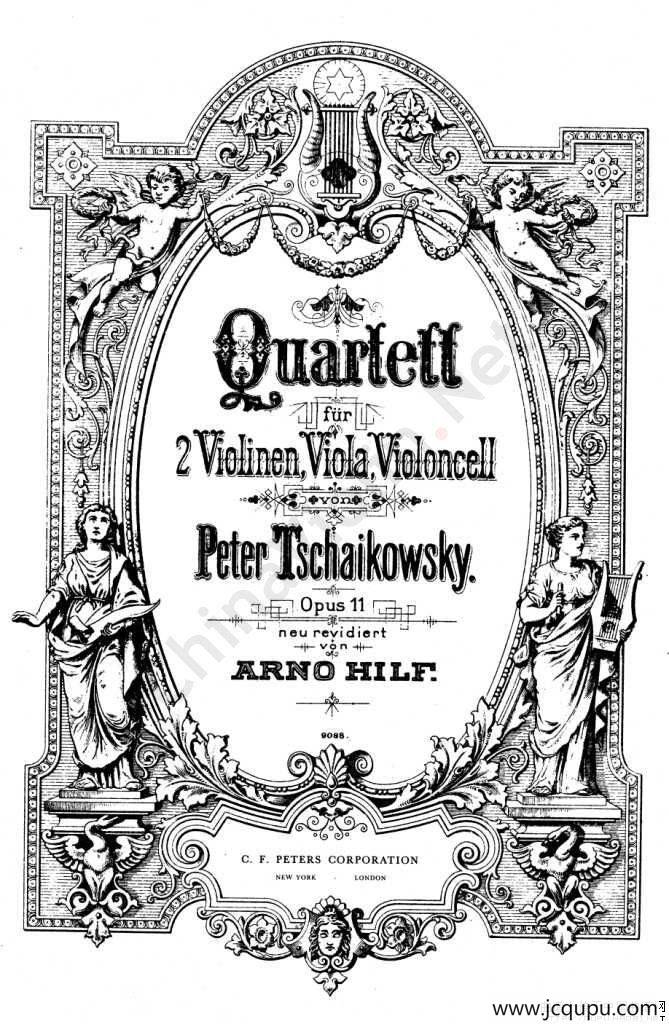 QUARTET No.1 IN D MAJOR Op.11（弦乐四重奏、小提琴分谱）简谱