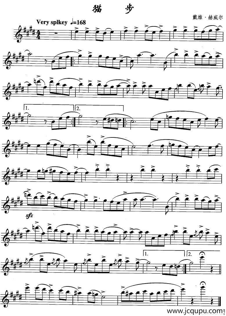 猫步简谱
