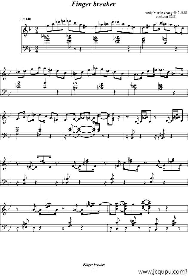 Finger Breaker简谱