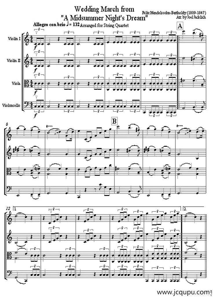 Wedding March from简谱