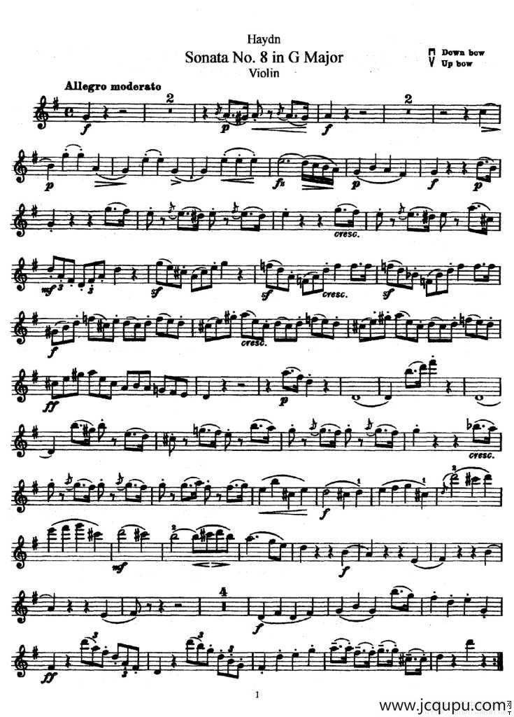 Soata No.8. in G Major简谱