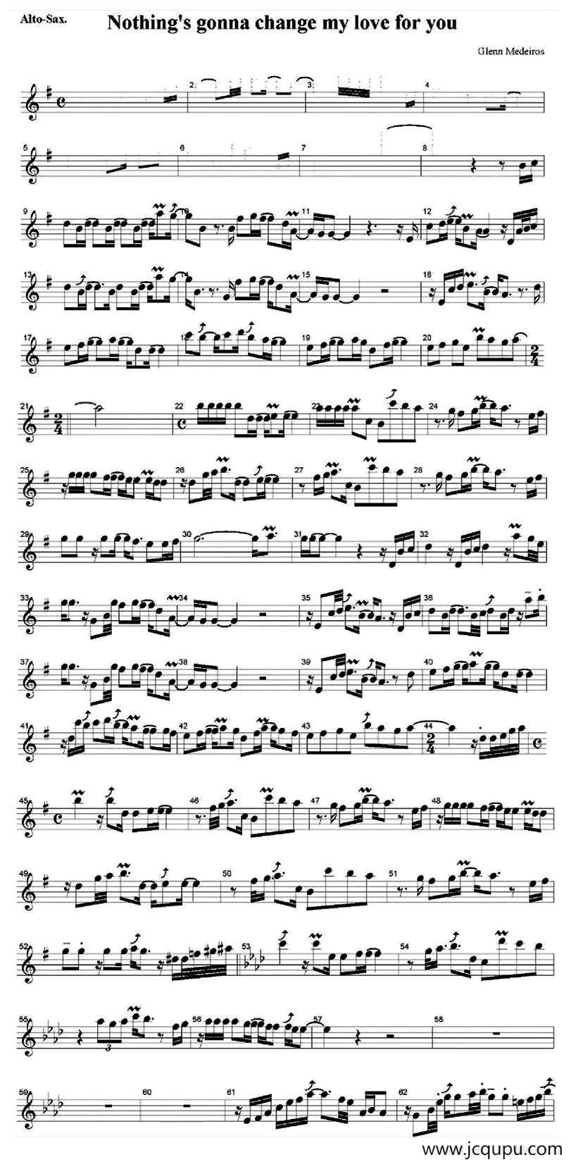 Nothing gonna chsbge my love for you - Alto（此情不移）简谱