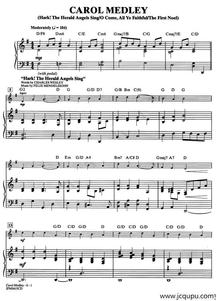 CAROL MEDLEY（钢琴伴奏谱）简谱