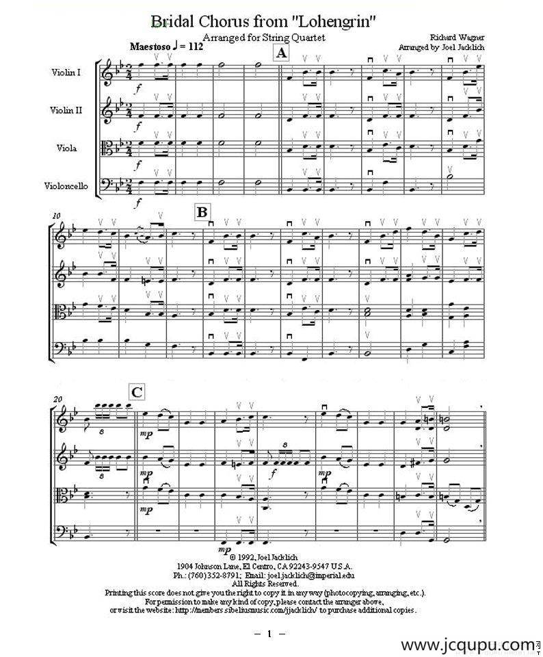 Bridal Chorus from简谱