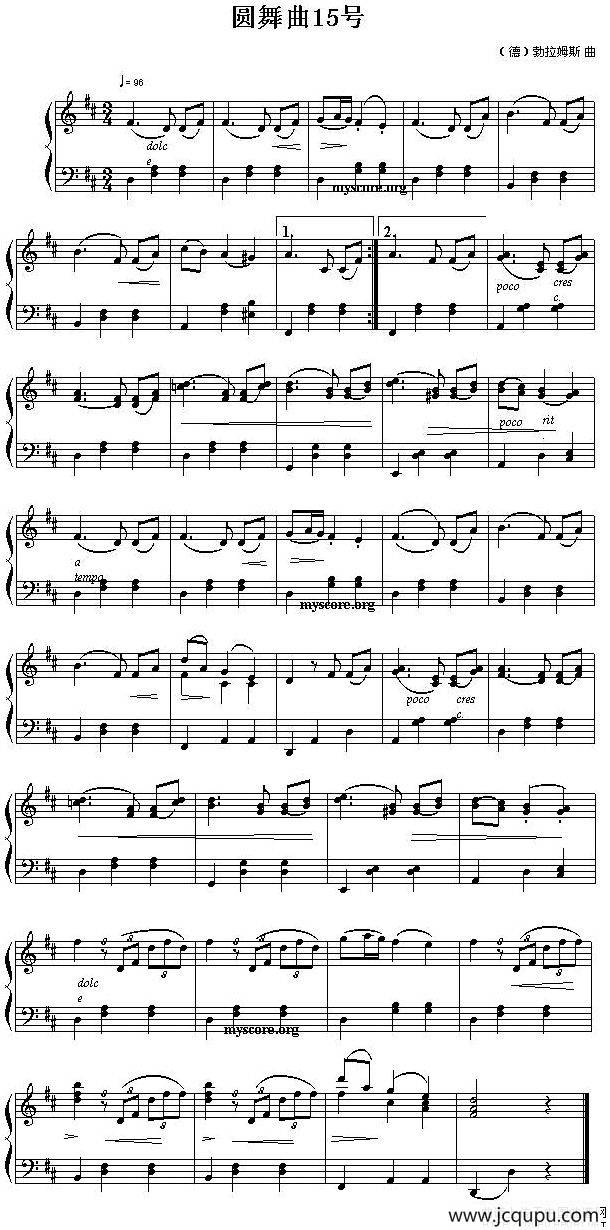 圆舞曲15号简谱