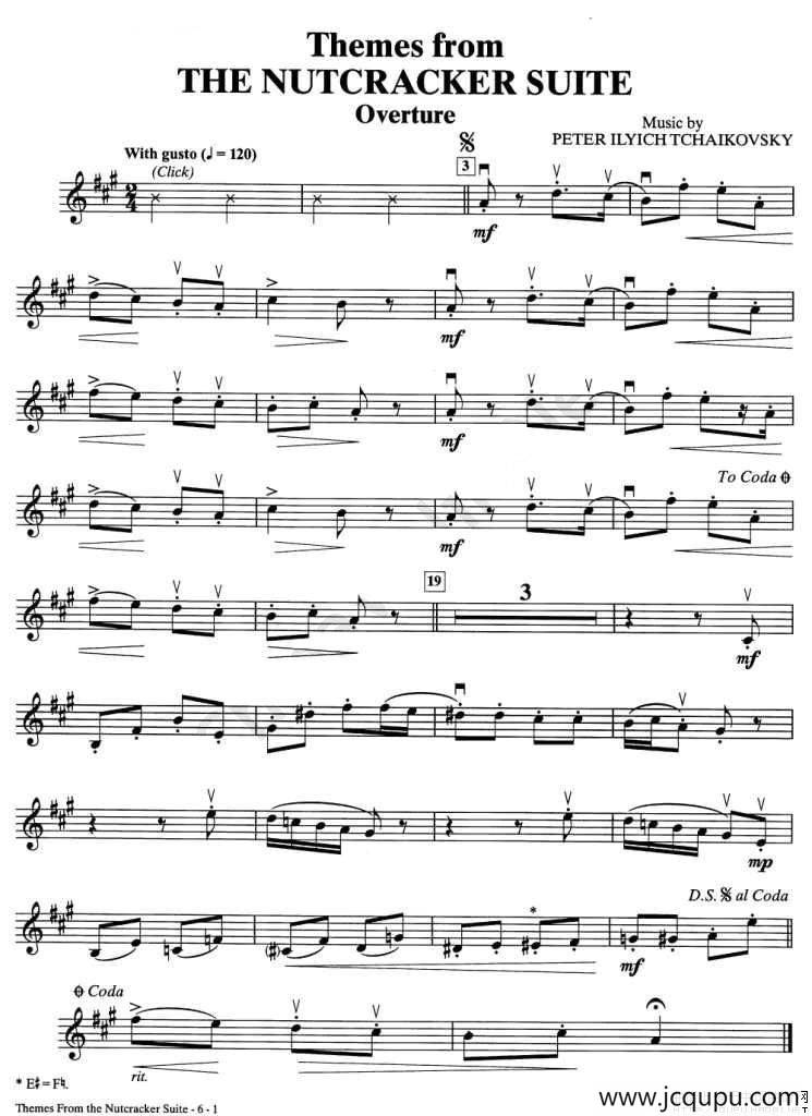 THE NUTCRACKER SUITE（小提琴谱）简谱