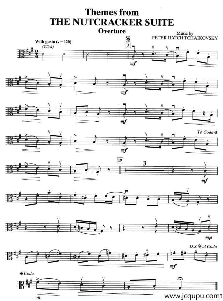 THE NUTCRACKER SUITE（中提琴谱）简谱
