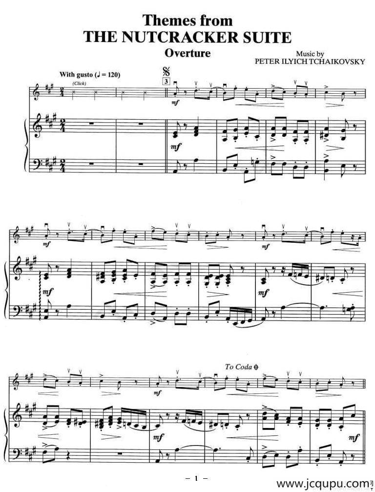 THE NUTCRACKER SUITE（钢琴伴奏谱）简谱