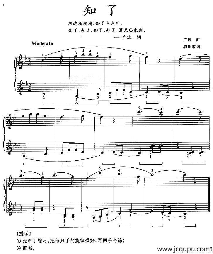 知了简谱