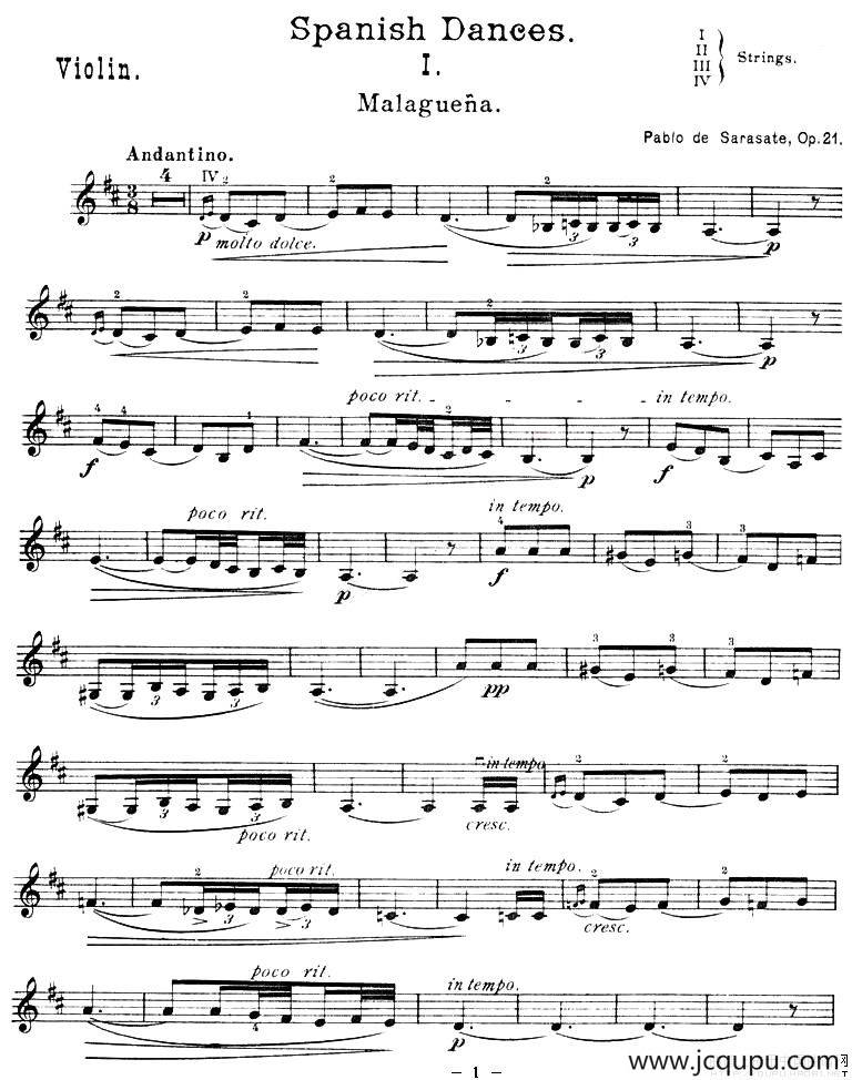 Spanish Dances（西班牙舞曲）简谱