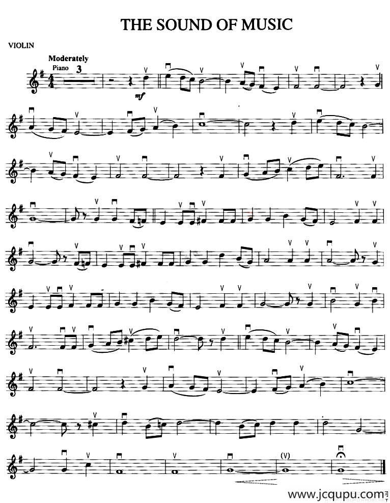 THE SOUND OF MUSIC（音乐之声）简谱