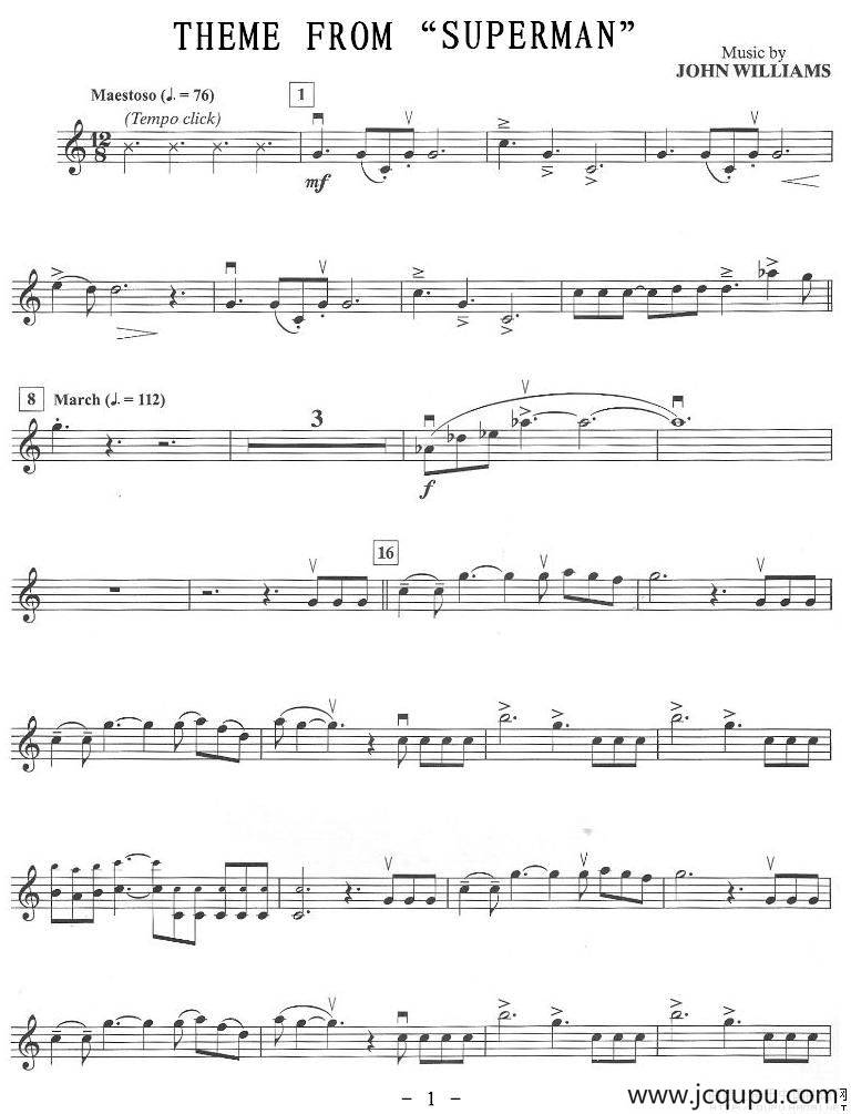 THEME FROM“SUPERMAN”（超人）简谱