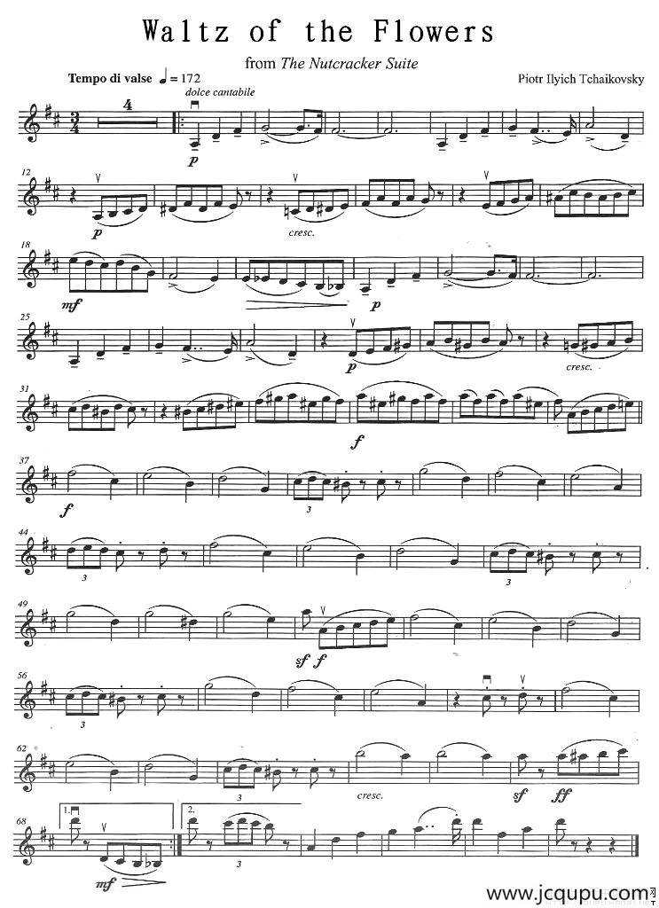 Waltz of the Flowers（花卉华尔滋）简谱