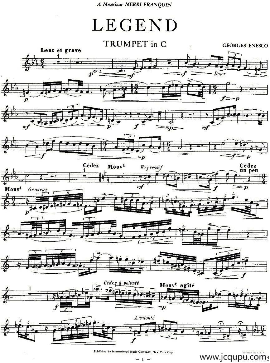 LEGEND （传奇）C调版（小号）简谱