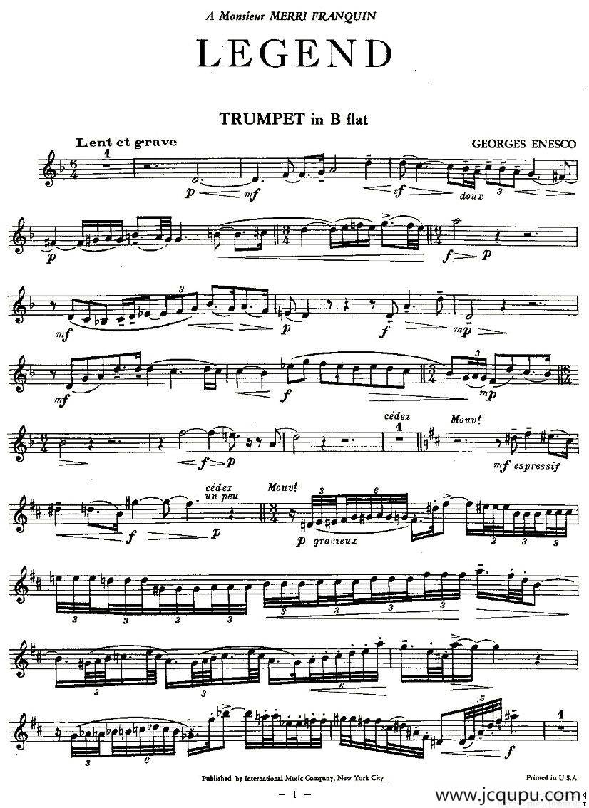 LEGEND bB调版（传奇 [小号]）简谱