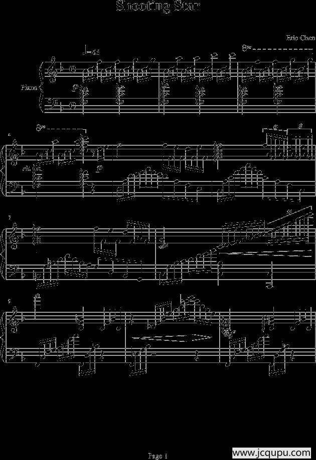 Shooting Star（流星雨）简谱