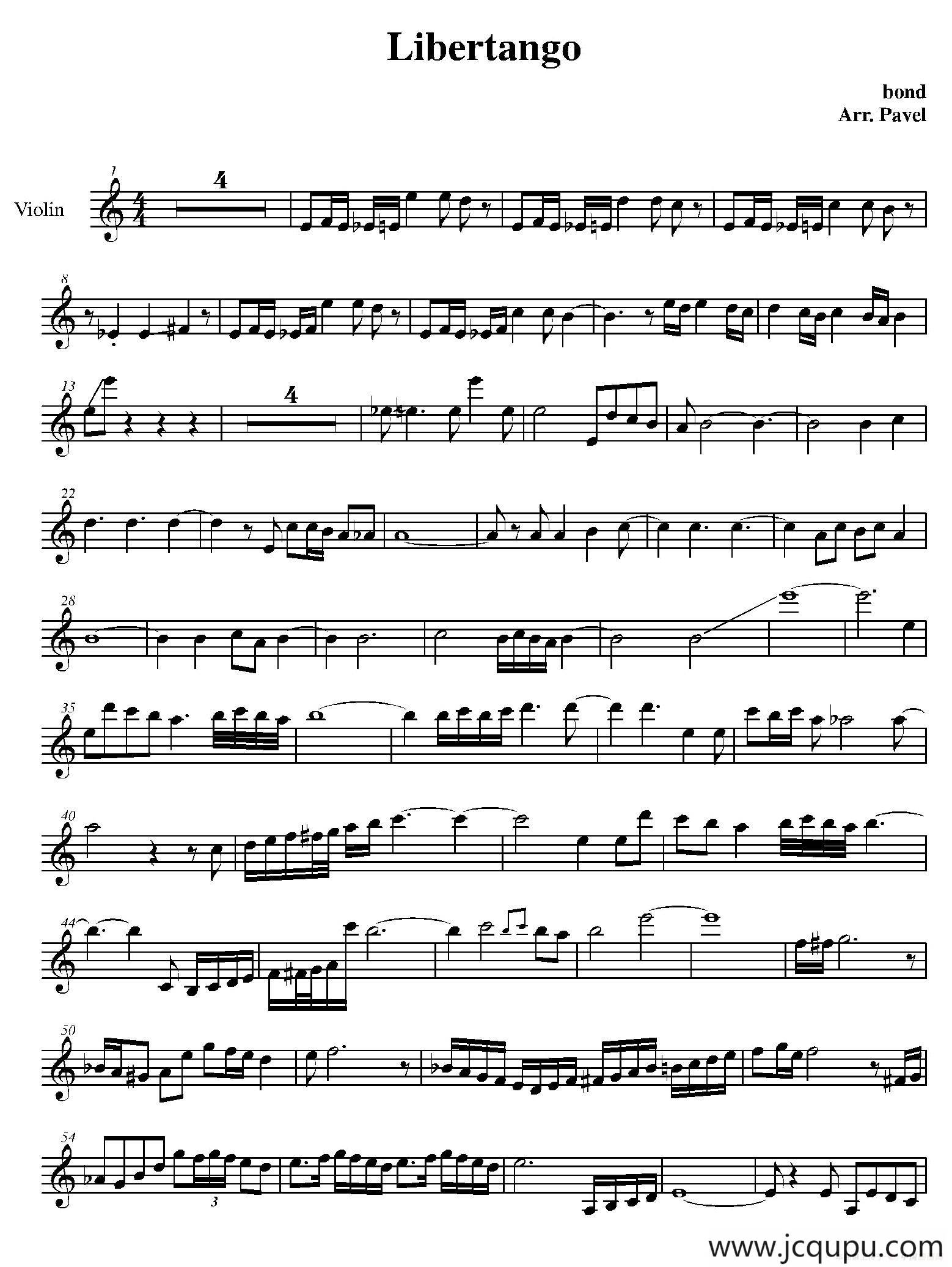 libertango（自由探戈）简谱